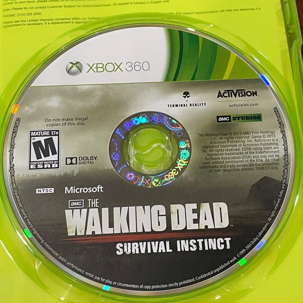 The Walking Dead Survival Instinct Xbox 360 Activision AMC TV Series Game